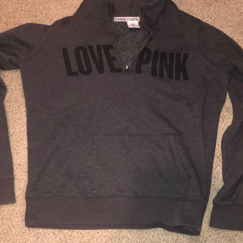 Victoria’s Secret Love Pink zip-up crew small